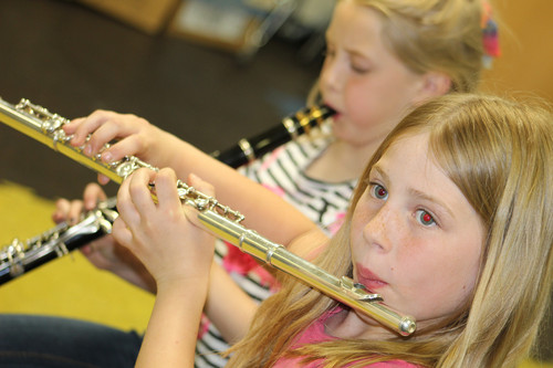 Students Playing Flute